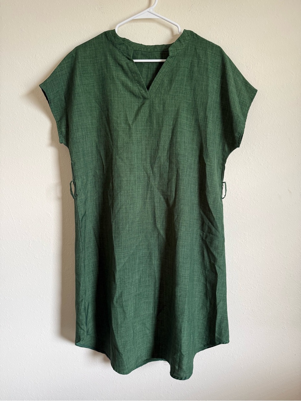 SHEIN Forest Green V-Neck Tunic